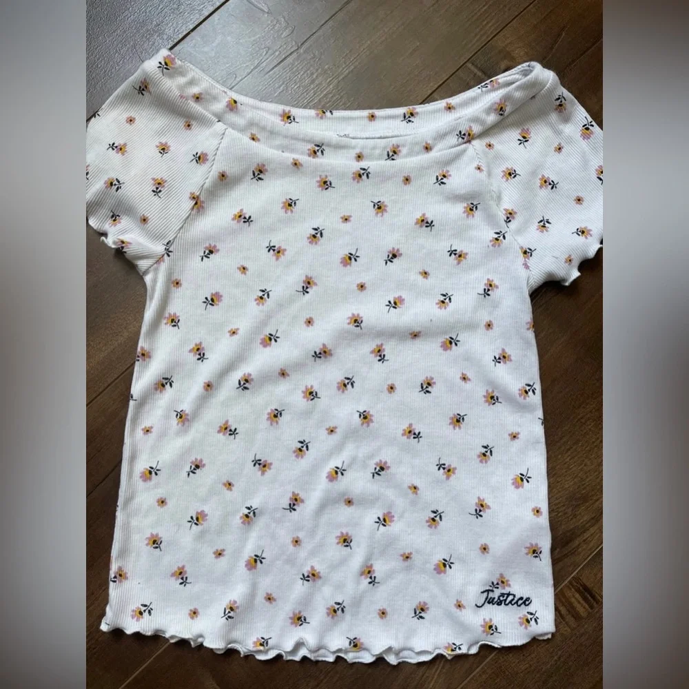 Lot of 3 girls summer spring tops Justice 12